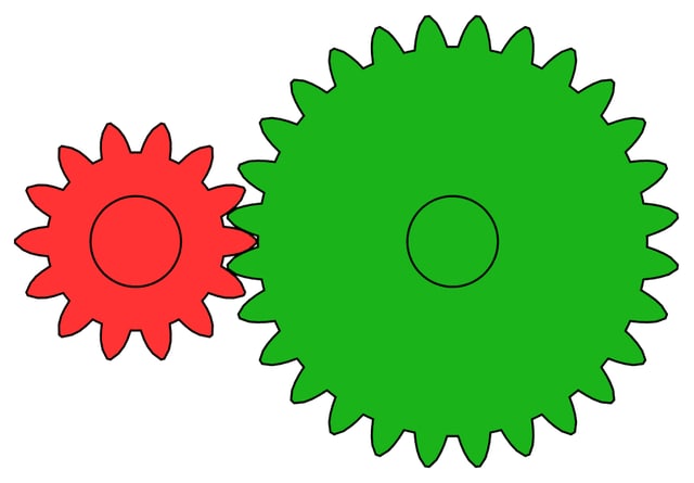 Cardboard gear train