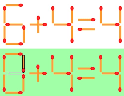 Paper-stick equation puzzle